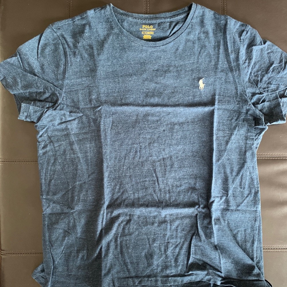 Polo T-Shirt Grey/Blue. Men’s large.